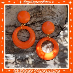 Baby Hoops & Dômes Plain - Orecchini - Orecchini a cerchio - Orecchini a cerchio retrò - Pin-up - Anni &#39;50 - Fakelite - Marilyn Hoops - Pin-up - Glitter Paradise®