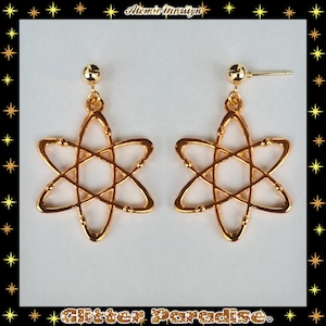 Atomic Marilyn Earrings Atoms Jewelry Mid-Century Modern Retro Science Big Bang Theory Biology Franciscan Glitter Paradise® image 8