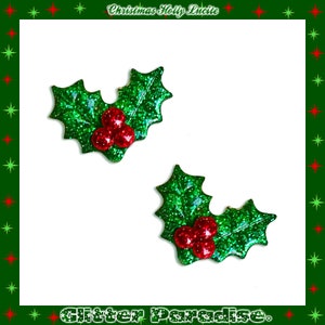 Weihnachten Holly Ohrringe Retro Weihnachten Frohe Weihnachten Holly Beeren Winter Holly Schmuck Glitter Paradise® Glitter