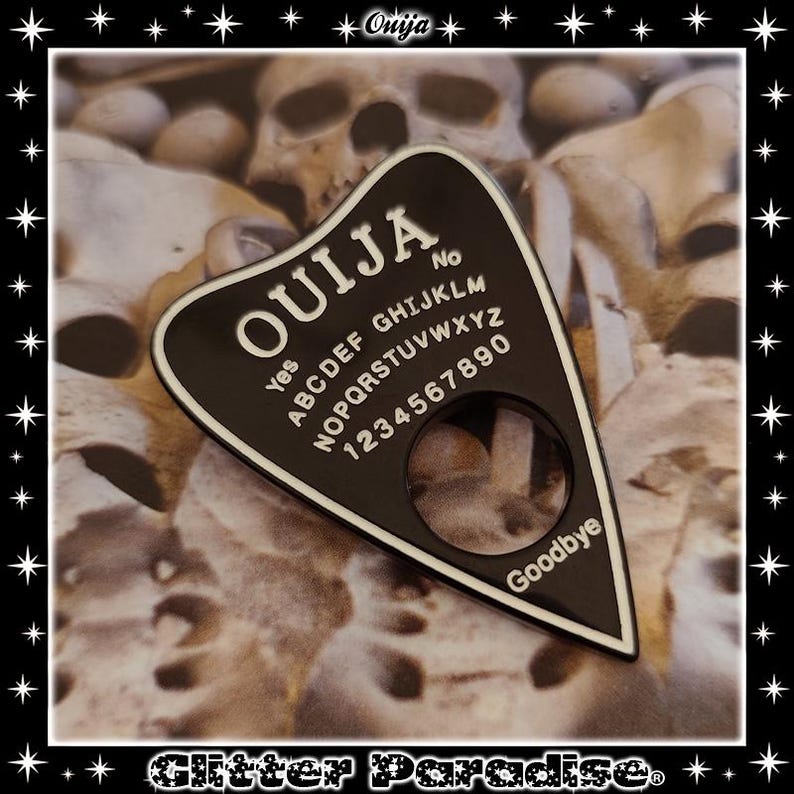 Ouija Planchette - Brosche - Ouija - Spiritualismus - Medium - Psychisch - Paranormal - Okkult - Calling Spirit - Geist - Glitter Paradise® Bild 2