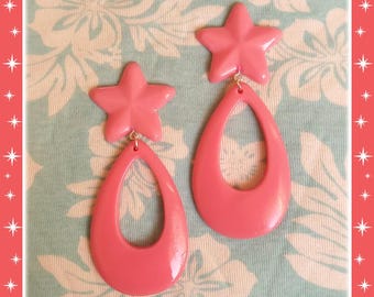 Star Drops - Earrings - Star Earrings - Stars Jewelry - Stars Hoops - Statement Earrings - Star Earrings - Big Earrings - Glitter Paradise®