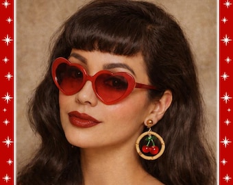 Bamboo Hoops and Pineapple - Earrings - Bamboo Earrings - Bamboo Hoops - Bamboo Pineapple Earrings - Pineapple Jewelry - Glitter Paradise®