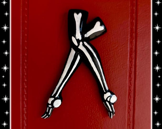 Dead Pinup Legs - Brooch - Pinup Legs Brooch - Legs Brooch - Skeleton Legs Brooch - Leg Bones Jewelry - Bones Jewelry - Glitter Paradise®