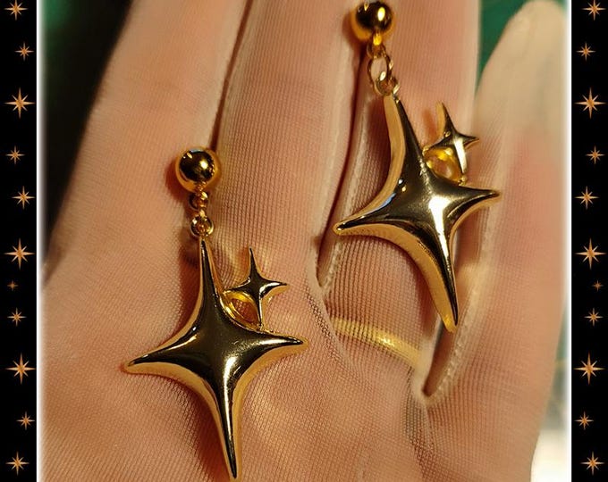 Double Spark - Earrings - Mid-Century Modern Earrings - Fifties Jewelry - Retro Spark 1950 - San Franciscan - 50s Style - Glitter Paradise®