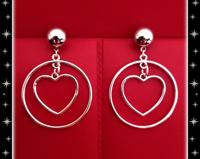 Marilyn Love Hoops - Earrings - Heart Jewelry - Be My Valentine - I Love U - Romantic - Valentine's Jewelry Gift - Love - Glitter Paradise®