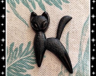 Retro Gato - Brooch - Cat Brooch - Cat Jewelry - Black Cat Brooch - Retro Cat Brooch - 1950s Cat Brooch - Cute Cat - Glitter Paradise®