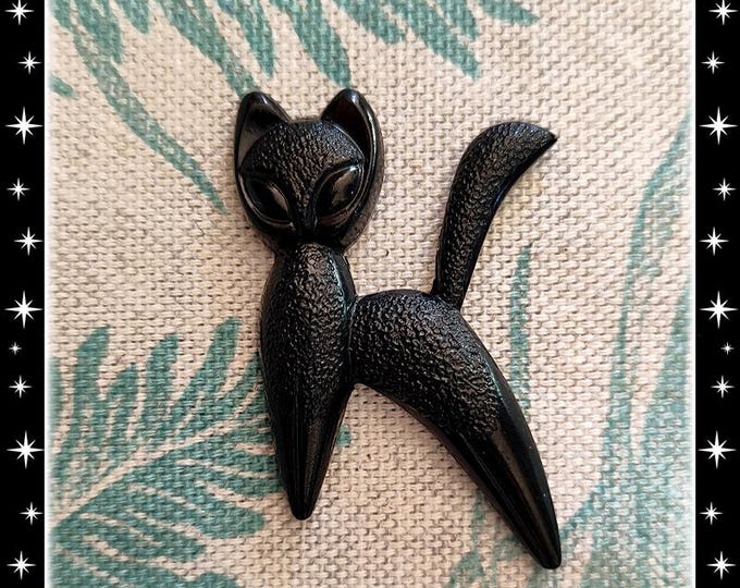 Retro Gato - Brooch - Cat Brooch - Cat Jewelry - Black Cat Brooch - Retro Cat Brooch - 1950s Cat Brooch - Cute Cat - Glitter Paradise®