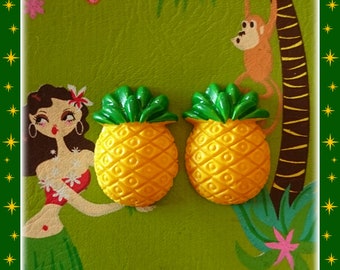 Mollige Ananas - Ohrringe - Ananas - Süße Ananas - Tropischer Schmuck - Obst - Piña colada - Ananas Ohrringe - Glitter Paradise®