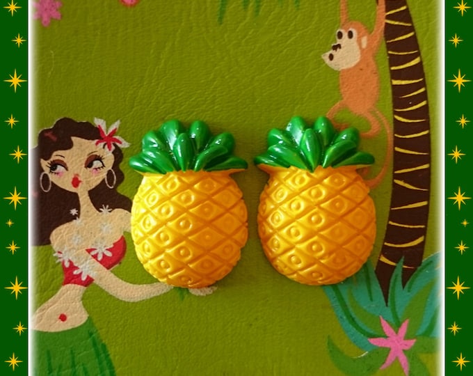 Chubby Pineapples - Earrings - Pineapple - Cute Pineapple - Tropical Jewelry - Fruit - Piña colada - Pineapple Earrings - Glitter Paradise®