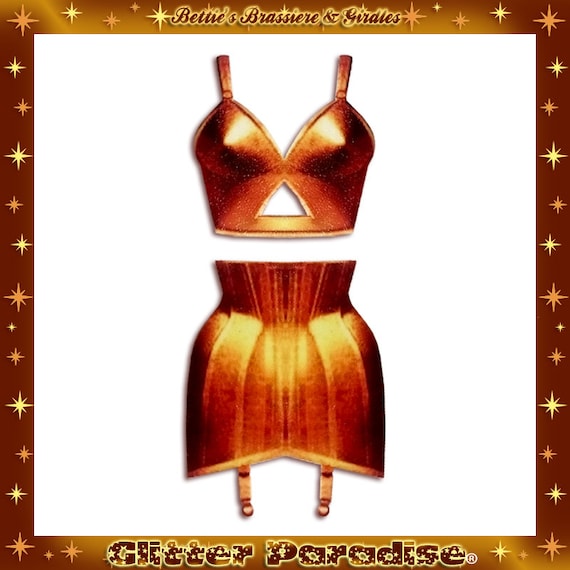 Bettie's Brassiere & Girdles Set Gold - Brooch Set - 50s Retro Lingerie -  Vintage Sleaze - Bettie Page - Retro Underwear - Glitter Paradise - Etsy  Canada