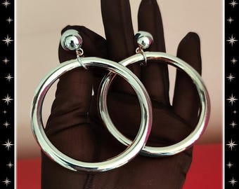 Bombshell Hoops - Earrings - Retro Hoops Earrings - Big Hoops Earrings - Marilyn Hoops - Pinup Hoops - 1950s Style Hoops - Glitter Paradise®