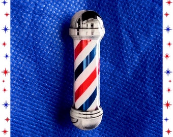 Barber's Pôle - Brooch - Barber Pôle Pin - Barber Accessories - Haircut - Greaser - Barber - Haircut - Retro Barber - Glitter Paradise®