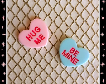Love Candy - Earrings - Love Candy - Love Hearts Candy - Heart Candy - Valentine's Candy - 50s Love Hearts - Love Sweets - Glitter Paradise®
