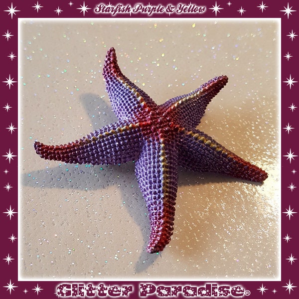 Starfish - Brooch - Sealife Ornament - Mermaid Jewelry - Starfish Jewelry - Retro Beach Jewelry - Starfish Brooch - Glitter Paradise®