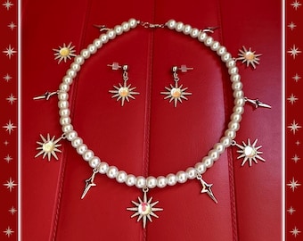 Mid-Century Starburst - Set - 50s Starburst - Sunburst - Starlite 50s - Sunburst Jewelry Set - Mid-Century Jewelry Set - Glitter Paradise®