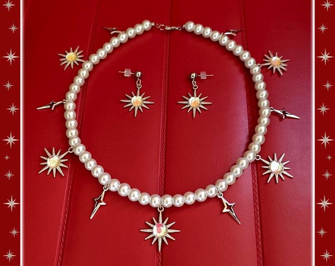 Mid-Century Starburst - Set - 50s Starburst - Sunburst - Starlite 50s - Sunburst Jewelry Set - Mid-Century Jewelry Set - Glitter Paradise®