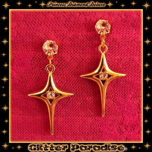 Mid-Century Modern Starburst Earrings: Retro 50s Style, 35mm