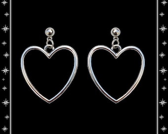 Retro Marilyn Heart - Earrings - Retro Hearts - Hearts - Valentine - Love - I Love U - Romantic - Heart Jewelry - Amour - Glitter Paradise®