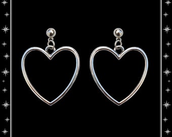 Retro Marilyn Heart - Earrings - Retro Hearts - Hearts - Valentine - Love - I Love U - Romantic - Heart Jewelry - Amour - Glitter Paradise®