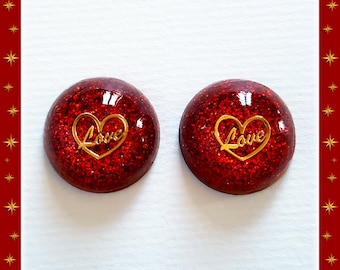 Lucite Heart Earrings: Retro Mid-Century Modern Jewelry