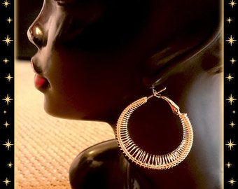 Mid-Century Modern Ressort Hoops - Earrings - Retro Spring - Vintage Inspired - Retro Jewelry - 1960s Fashion - 1950 - Glitter Paradise®