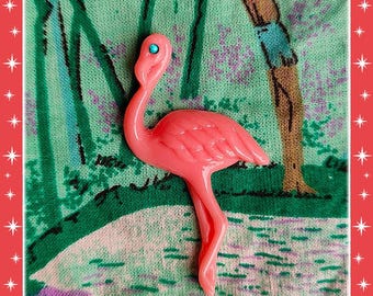 Mini Mingo - Brooch - Flamingo Brooch - Retro Pink Flamingo - 50s Retro Flamingo Jewelry - Small Pink Flamingo Brooch - Glitter Paradise®