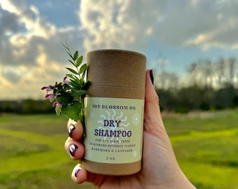 Refreshing Dry Shampoo Powder- Aerosol Free (Rosemary & Lavender) Biodegradable Packaging