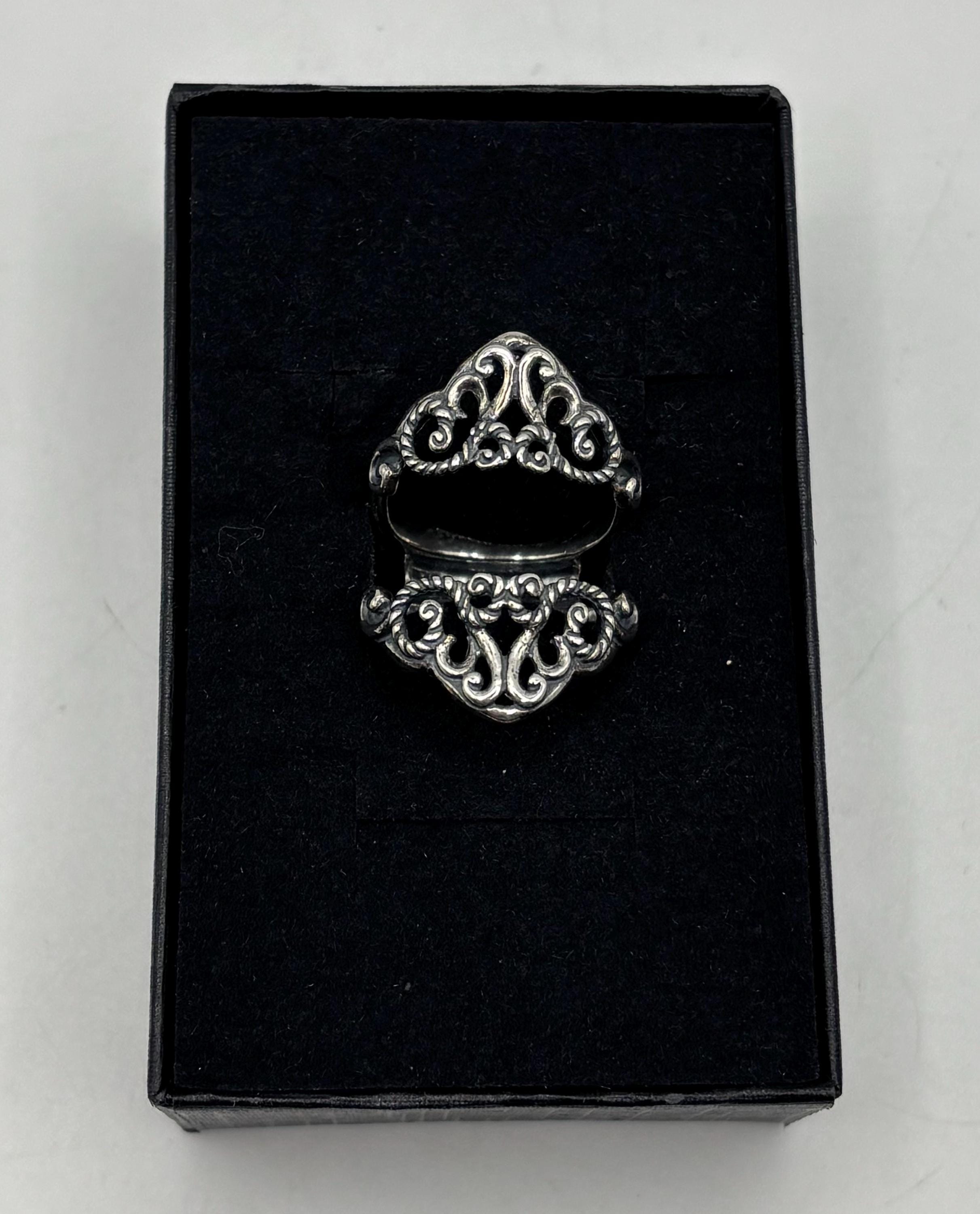 Relios Silver Rings Carolyn Pollack Relios Filigree Southwestern Sterling Silver Vintage ...