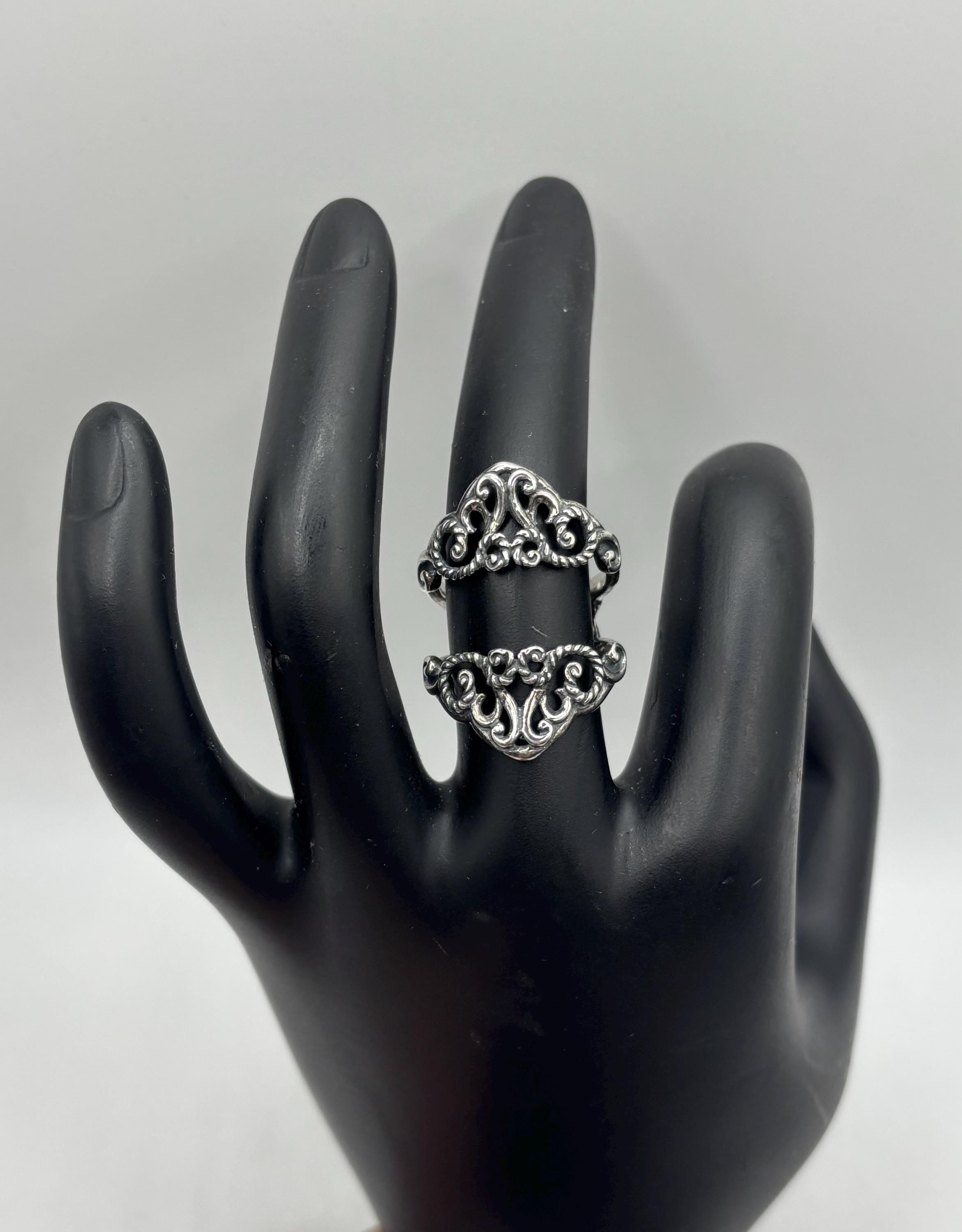Relios Silver Rings Carolyn Pollack Relios Filigree Southwestern Sterling Silver Vintage ...