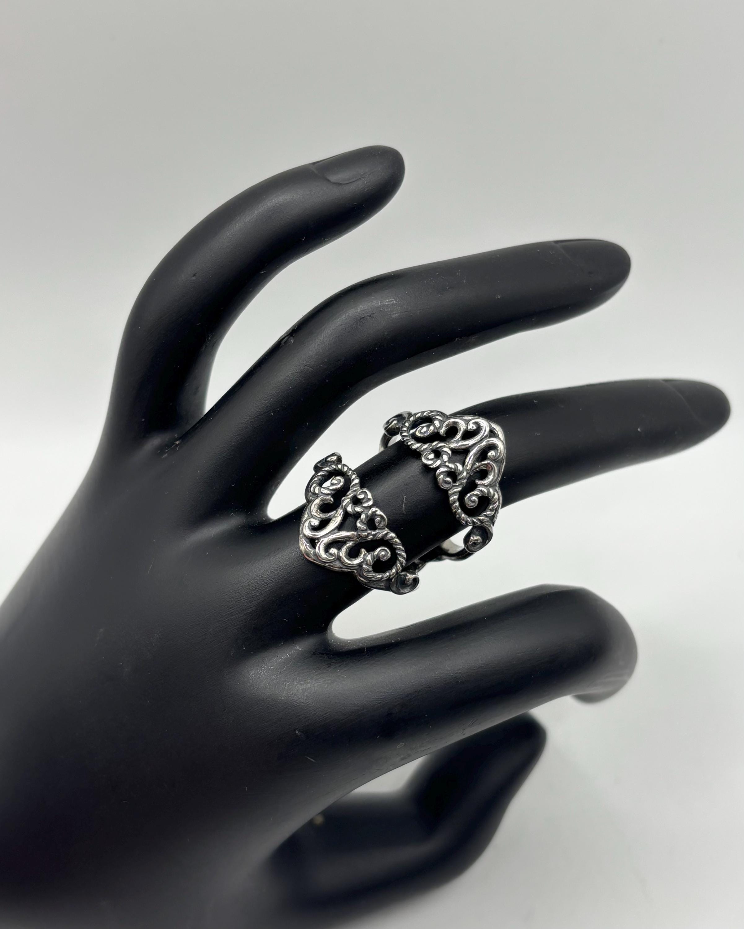 Relios Silver Rings Carolyn Pollack Relios Filigree Southwestern Sterling Silver Vintage ...