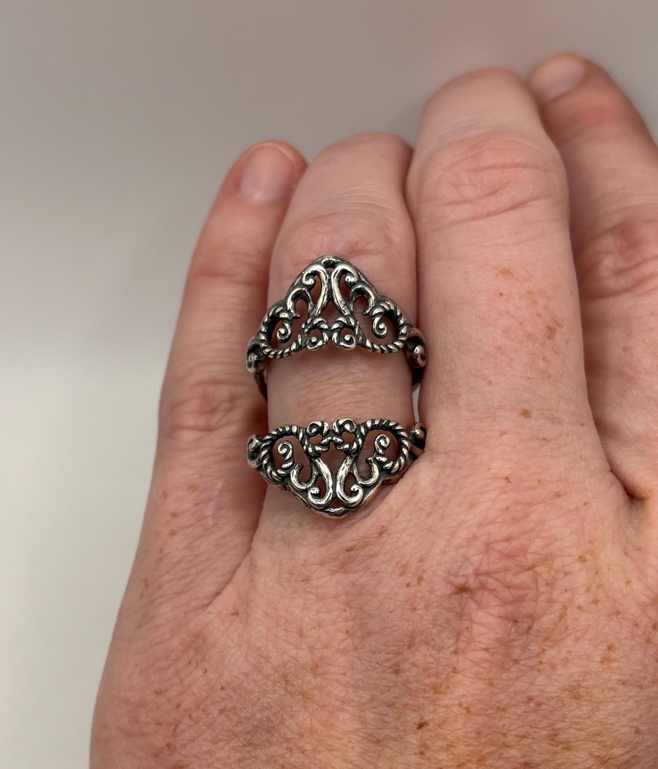 Relios Silver Rings Carolyn Pollack Relios Filigree Southwestern Sterling Silver Vintage ...