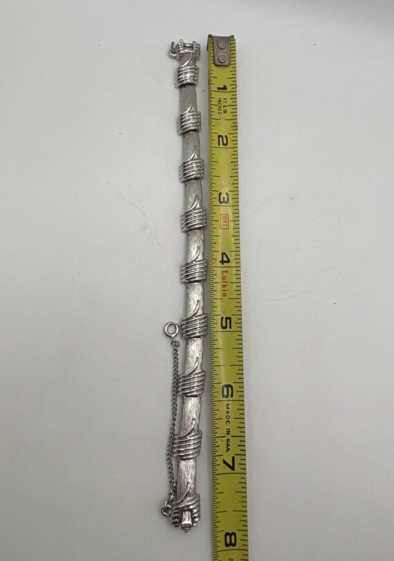 Monet bamboo linked smooth and textured silver to… - image 10