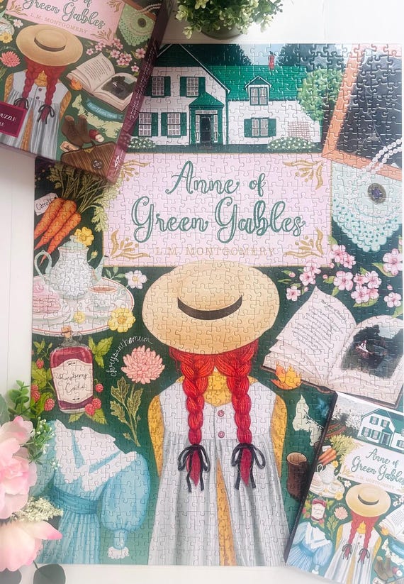 ジグソーパズル ANNE OF GREEN GABLES 1000 PIECES Anne of Green Gables - 1000 Piece Jigsaw Puzzle Literary Gift - Etsy