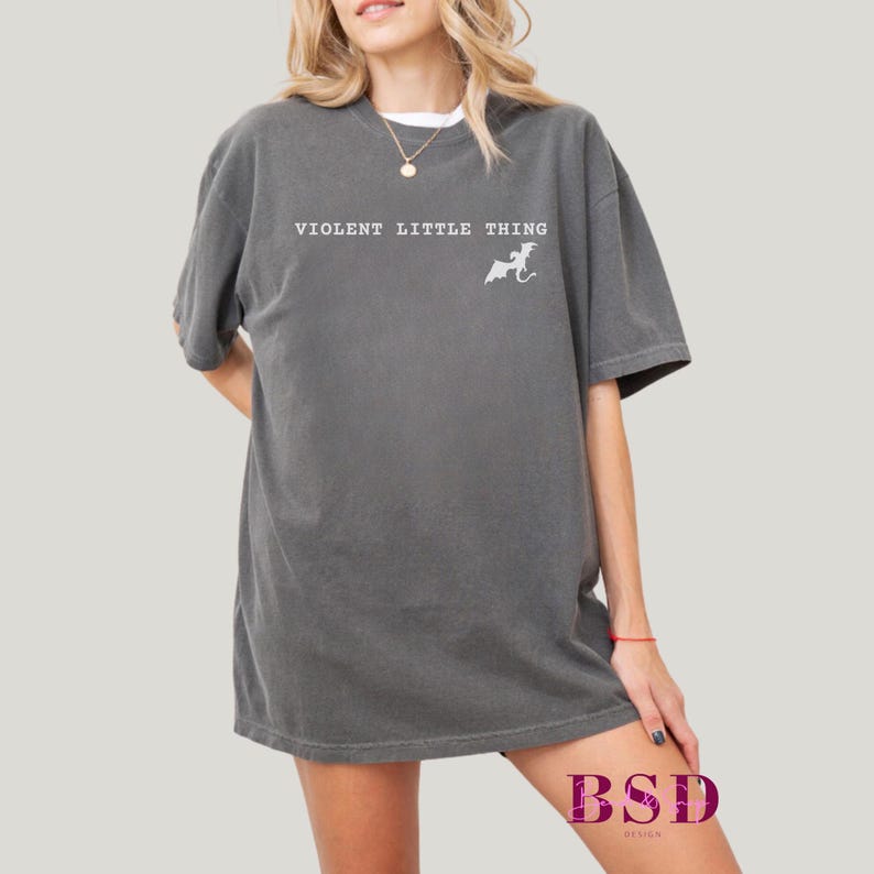 Fourth Wing Shirt, Xaden Riorson, violent little thing, Iron Flame Merch, Rebecca Yarros Apparel, Comfort Colors, Fourth Wing Merch, Romantasy Gift, Basgiath War College Shirt, Bookish Tee, Fantasy Lover Gift, Shadow Xaddy Shirt, Romantasy Clothing