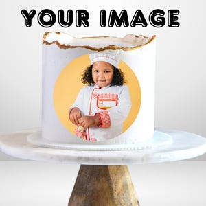Your Image Edible Cake Topper Picture Logo Photo Cupcakes Custom Cake Decal
