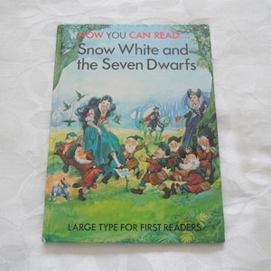 Snow White and the Seven Dwarfs Large Type For First Time Readers 1984