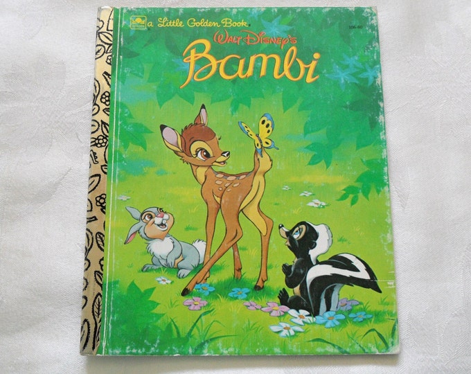 Walt Disney's Bambi A Little Golden Book 1980s