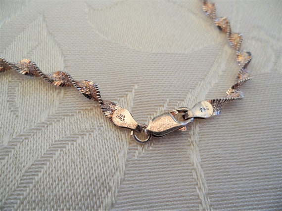 Snake and Faceted Bead Twist Chain Necklace Sterling Silver Snake and Faceted Bead Twist Chain Necklace Sterling Silver