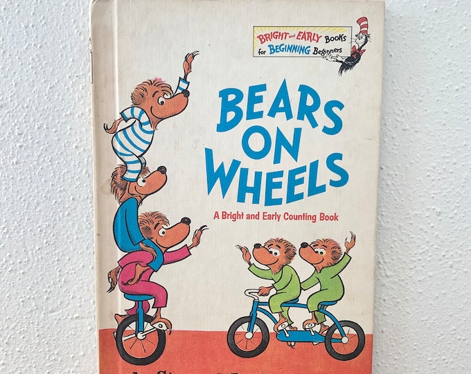 Bears on Wheels - A Bright and Early Counting Book, Vintage 1969 Children's Book, Illustrated, Stan and Jan Berenstain