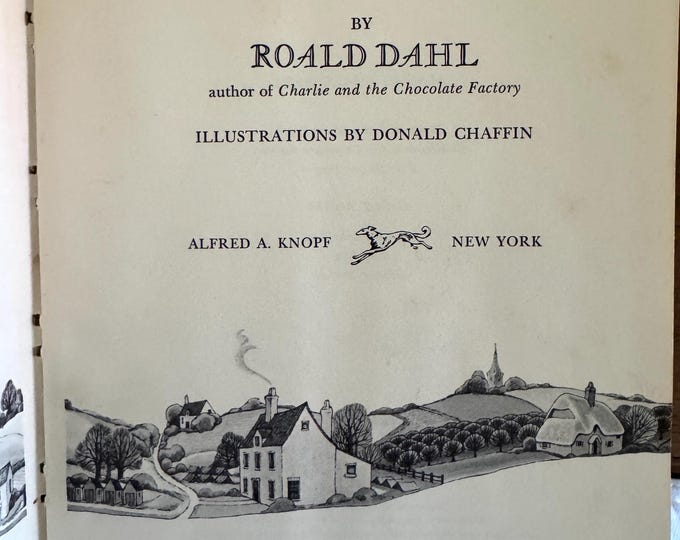 Fantastic Mr Fox By Roald Dahl Hardcover 1970