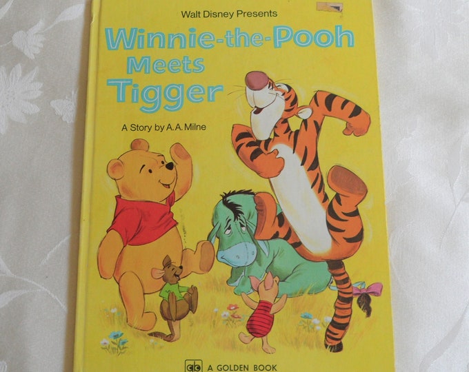 Walt Disney Presents Winnie The Pooh Meets Tigger A Story By A.A. Milne Hardcover 1978