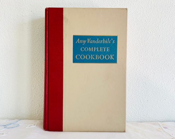 Amy Vanderbilt's Complete Cookbook | Illustrations by Andy Warhol | Vintage Recipe Cook Book Early Warhol drawings | Etiquette HC 1961