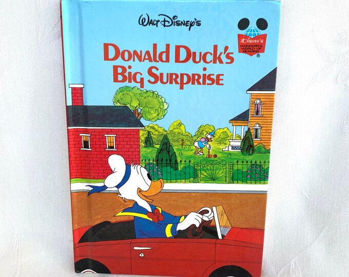 Walt Disney’s Donald Duck’s Big Surprise Hardcover Vintage Children’s Book