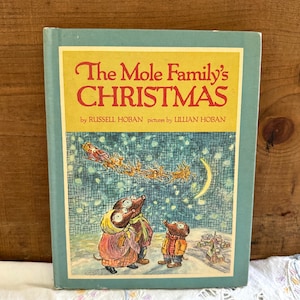 The Mole Family&#39;s Christmas // 1969 Giftable Hardback // Children&#39;s Holiday Read-aloud // Animals, family, telescope, Hobans