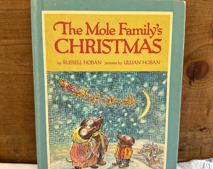 The Mole Family's Christmas // 1969 Giftable Hardback // Children's Holiday Read-aloud // Animals, family, telescope, Hobans