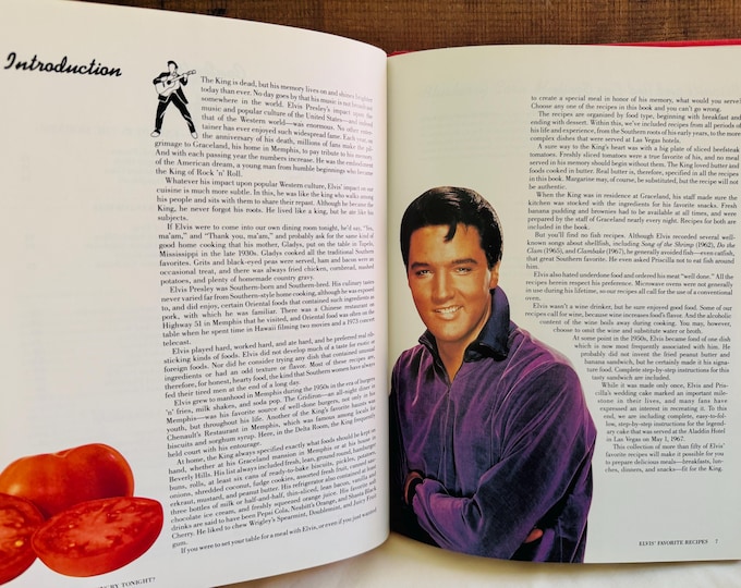 Vintage Are You Hungry Tonight? Book Retro 1990s Elvis' Favorite Recipes + Brenda Arlene Butler + Cookbook + The King + Cooking + Baking
