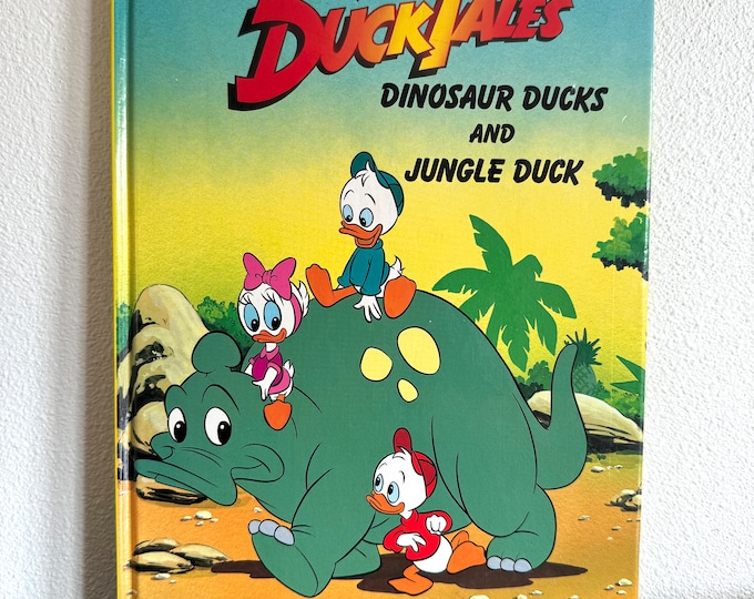 1989 Disney's DuckTales Dinosaur Ducks And Jungle Duck Vintage Hardcover Book