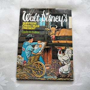 Walt Disney&#39;s Surprise Christmas Present By David R. Collins Hardcover DJ 1971