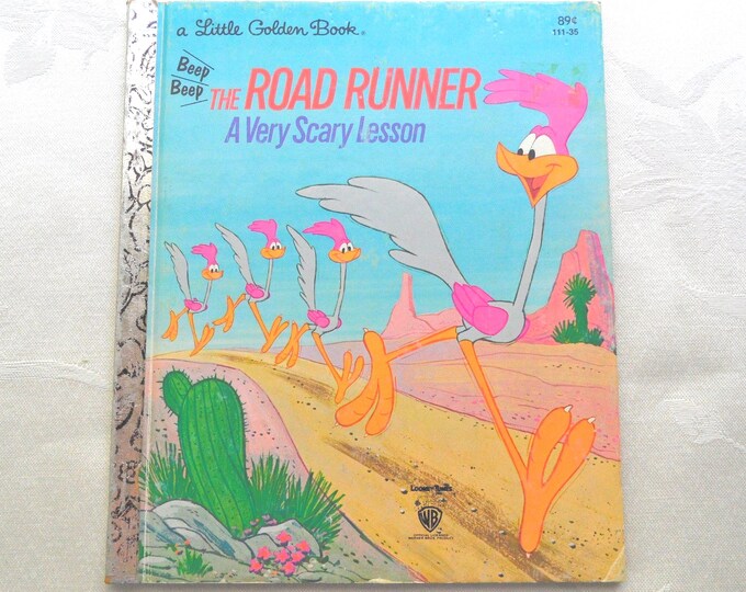 The Road Runner A Very Scary Lesson A Little Golden Book 1970s
