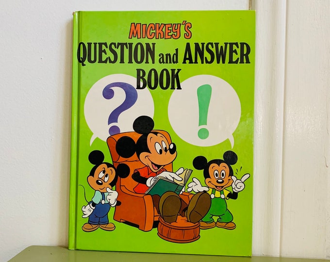 Mickey’s Question and Answer Book Disney 1979 Hardcover Book